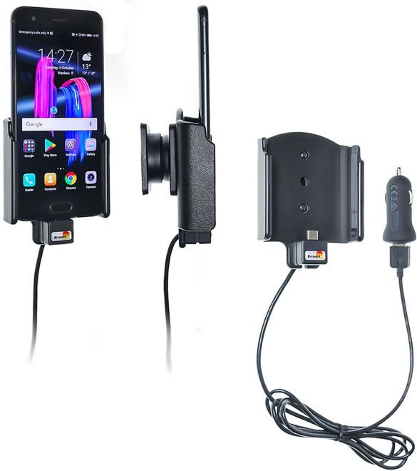 Uchwyt do Huawei Honor 9 z wbudowanym kablem USB oraz ładowarką samochodową