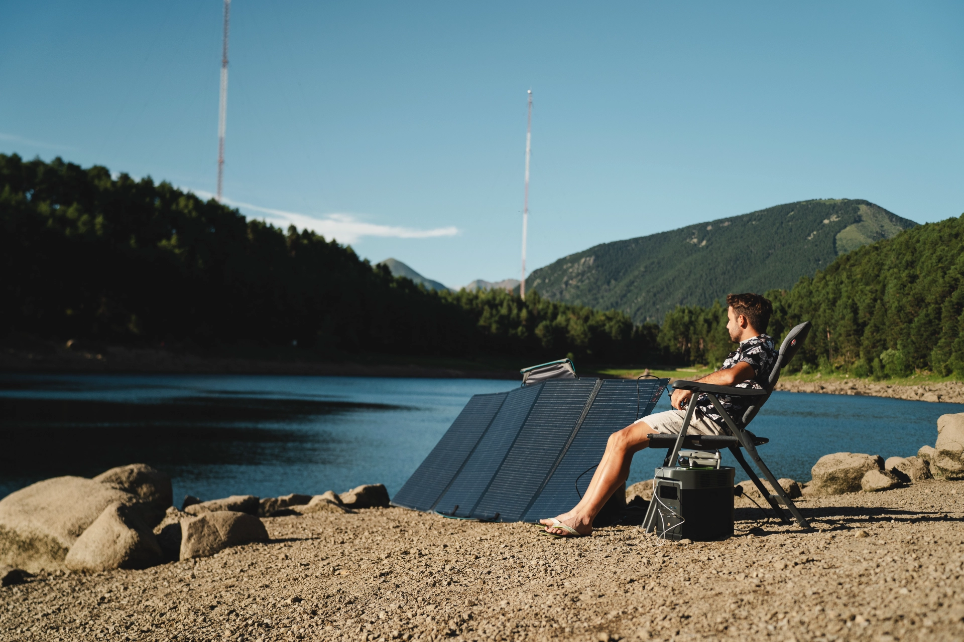 Duży przenośny panel solarny EcoFlow 400W idealny na wakacje