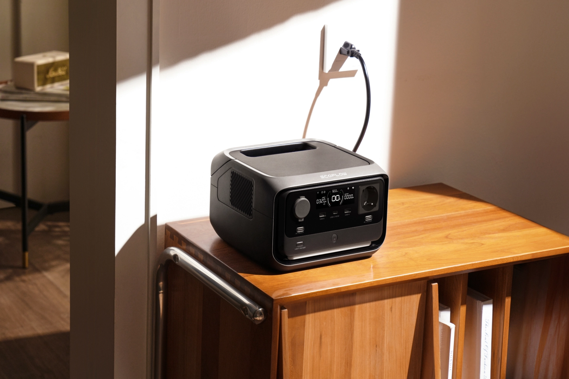 EcoFlow River 3 Plus ładowanie z gniazdka