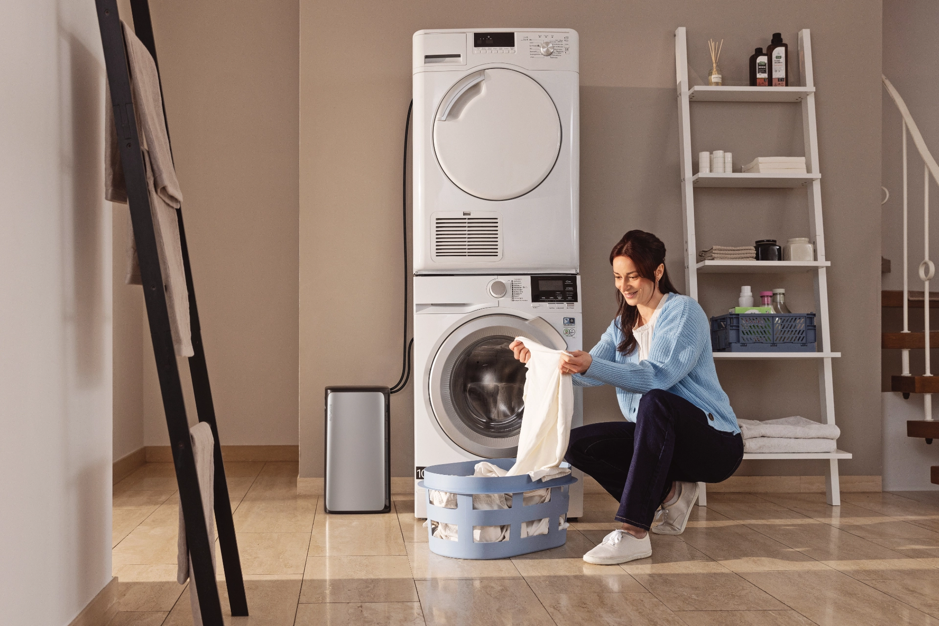 Magazyn energii EcoFlow Stream MAX w pralni