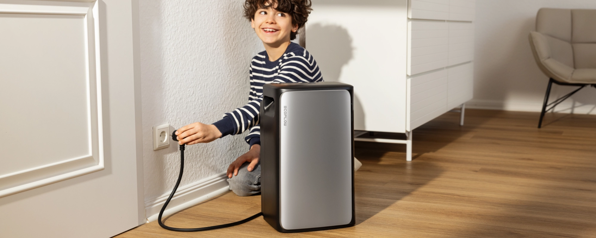 Magazyn energii EcoFlow Stream MAX w salonie