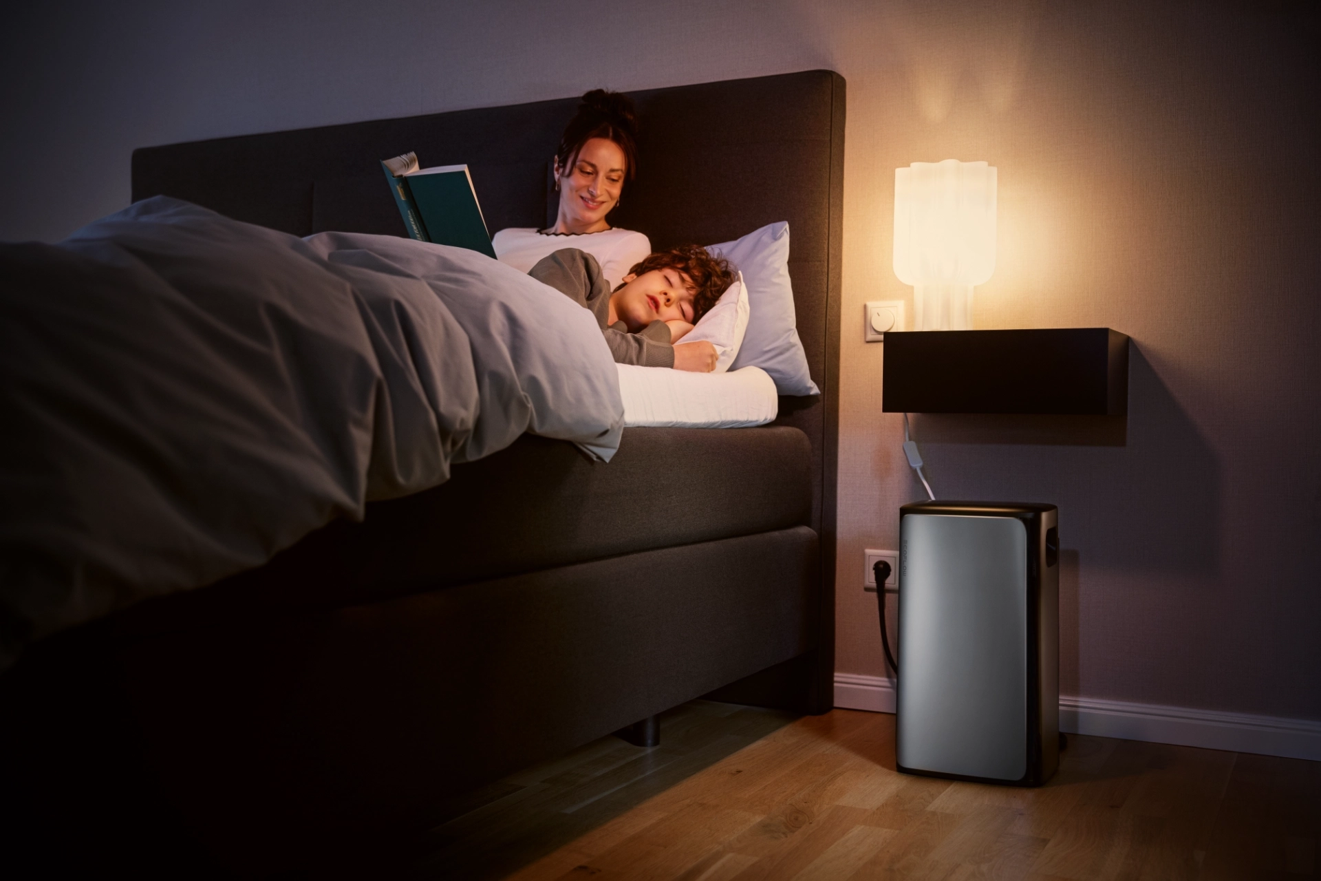 Cichy magazyn energii EcoFlow Stream MAX w sypialni