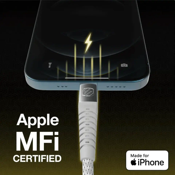 Scosche StrikeLine™ HD Premium kabel USB-C® - Lightning® 1,2 metra