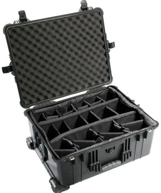 PELI 1610 z przegródkami, wodoodporna, pancerna skrzynia transportowa 