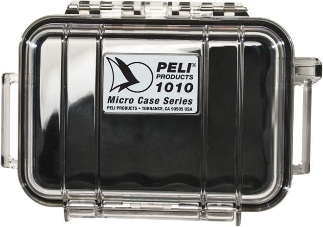 Peli 1010 przeźroczysta - wodoodporna, skrzynia transportowa