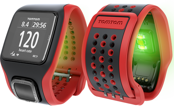 Zegarek GPS TomTom MULTISPORT CARDIO kolor czerwono-czarny