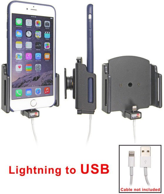 Uchwyt do Apple iPhone 8 Plus w cienkim futerale z możliwością wpięcia kabla lightning USB