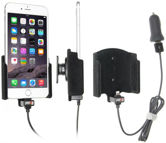 Uchwyt do Apple iPhone Xs Max z wbudowanym kablem USB oraz ładowarką samochodową