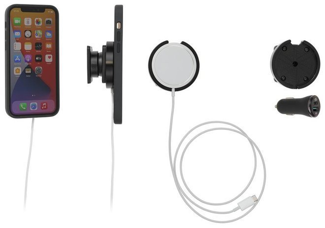 Uchwyt do MagSafe dla Apple iPhone 13 Pro z ładowarką samochodową