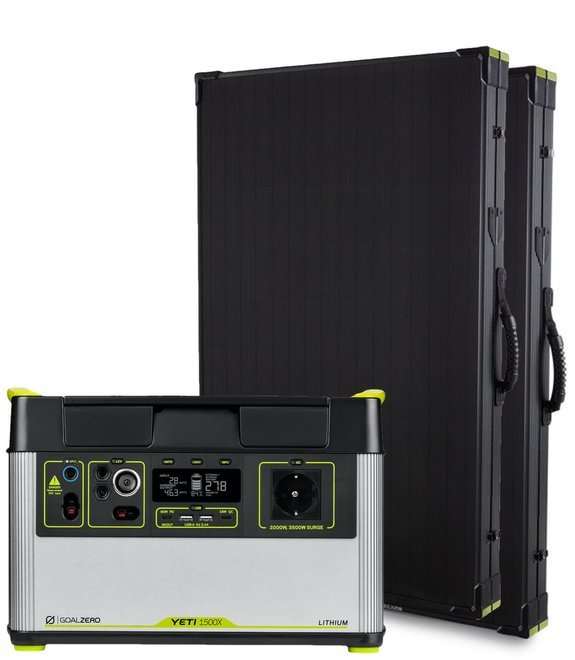 Zestaw solarny Yeti 1500 X EU universal version + Boulder 200 Briefcase (2x)