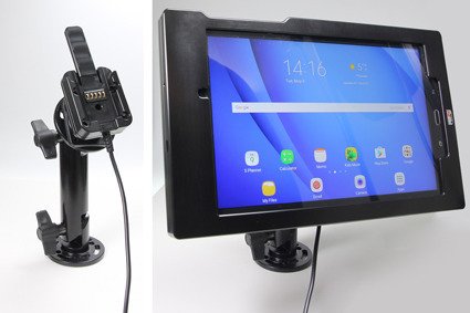 Brodit ochronna obudowa aktywna w wersji z kablem USB i ładowarką samochodową do Samsung Galaxy Tab A 10.1 (2016) SM-T580/SM-T585 z systemem adaptacyjnym Active MultiMoveClip 