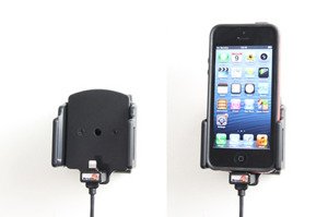 Uchwyt aktywny do instalacji na stałe do Apple iPhone 12 Mini w futerale lub bez o wymiarach: 62-77 mm (szer.), 6-10 mm (grubość).