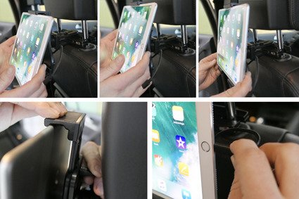 Uchwyt aktywny do tabletów Apple w futerale o wymiarach: 140-195 mm (szer.), do 25 mm (grubość) 