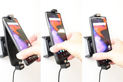 Uchwyt do OnePlus 6 w futerale z wbudowaną ładowarką samochodową