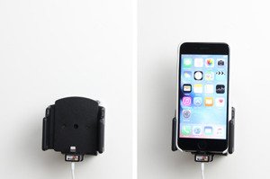 Uchwyt regulowany do Apple iPhone 8 w futerale lub obudowie o wymiarach: 62-77 mm (szer.), 2-10 mm (grubość) z możliwością wpięcia kabla lightning USB