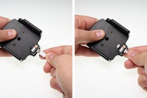 Uchwyt regulowany do Apple iPhone 8 w futerale lub obudowie o wymiarach: 62-77 mm (szer.), 2-10 mm (grubość) z możliwością wpięcia kabla lightning USB
