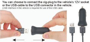 Uchwyt regulowany do Apple iPhone Xs w futerale lub obudowie o wymiarach: 62-77 mm (szer.), 2-10 mm (grubość) z wbudowanym kablem USB oraz ładowarką samochodową