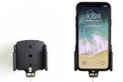Uchwyt regulowany do Apple iPhone X w futerale o wymiarach: 70-83 mm (szer.), 2-10 mm (grubość) z możliwością wpięcia kabla lightning USB-C